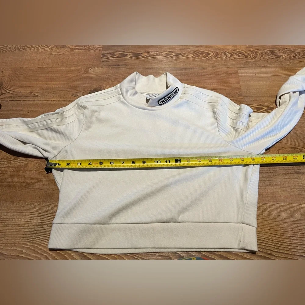 ADIDAS RETRO LUXURY CROPPED LONG SLEEVE TEE Size L - Picture 11 of 12
